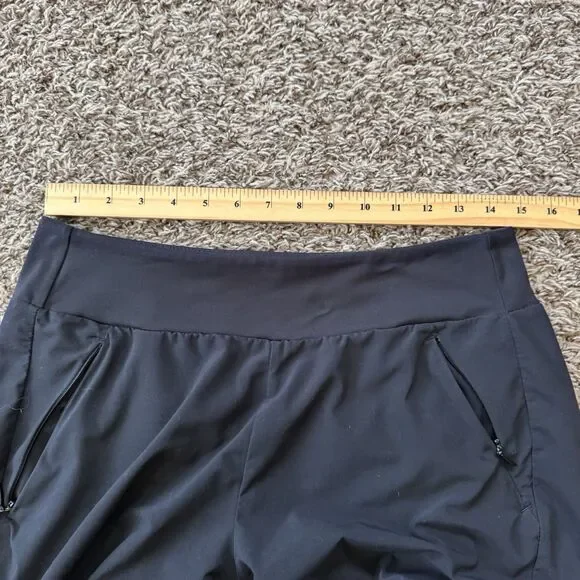 Athleta Soho Jogger Pants Womens 8 Black Pull On Tapered Lightweight Gym Yoga - Picture 7 of 9